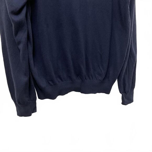Izod Men's Size XL Navy Blue V Neck Pullover Sweater Wool Acrylic Blend - Picture 2 of 7